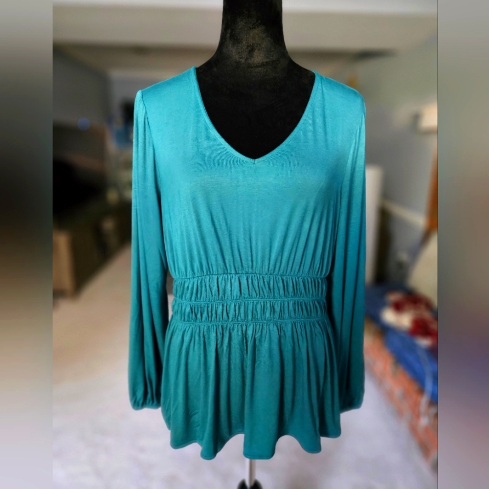 IMAN Blue Blouse